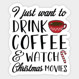 Coffee Christmas Movies Sticker